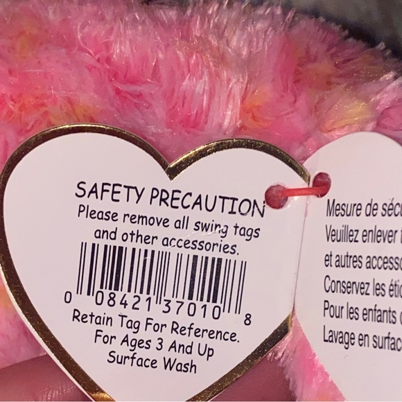 Ty Beanie Boo Rubie the Monkey 9” glittery eyes 2014 - Picture 7 of 8